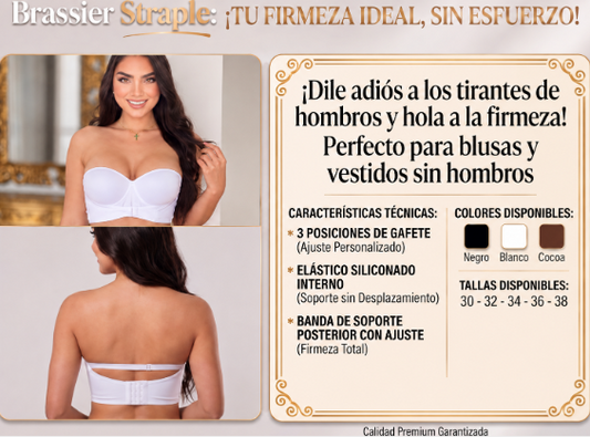 Brassier straplees levanta busto