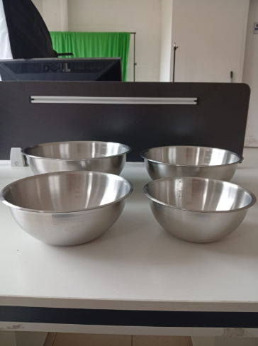 Set de tazones acero inoxidable x4